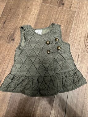 Max Studio Kids Quilted Olive Green Baby Vest